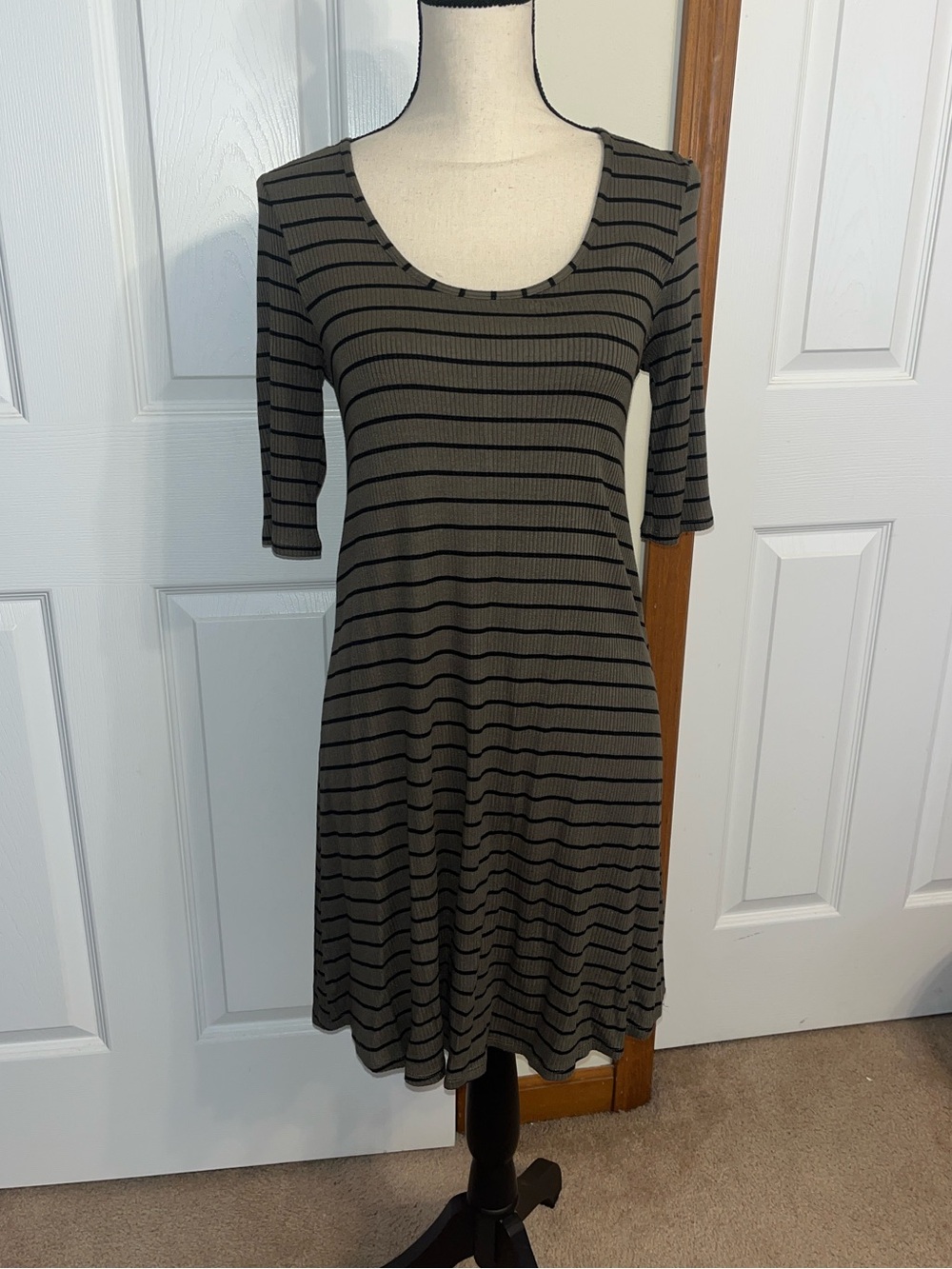 Vanity Striped Lace Dress